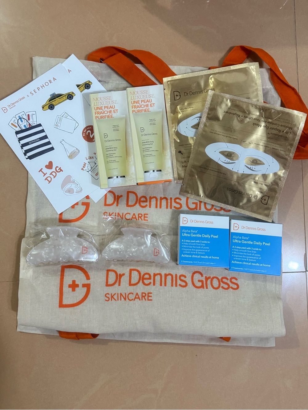 Dr. Dennis Gross Daily Cleansing Gel,Ultra Gentle Daily Peel,Lift+Repair EyeMask